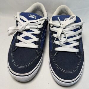 Vans Navy and White Lace-Up Sneakers